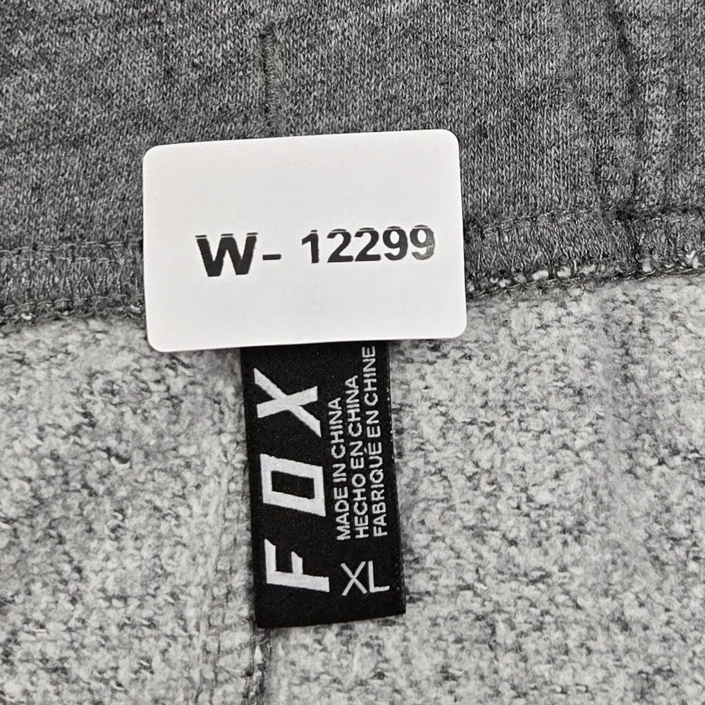 Fox Men Activewear Pants XL Gray Embroidered Sweatpants Fleece 29